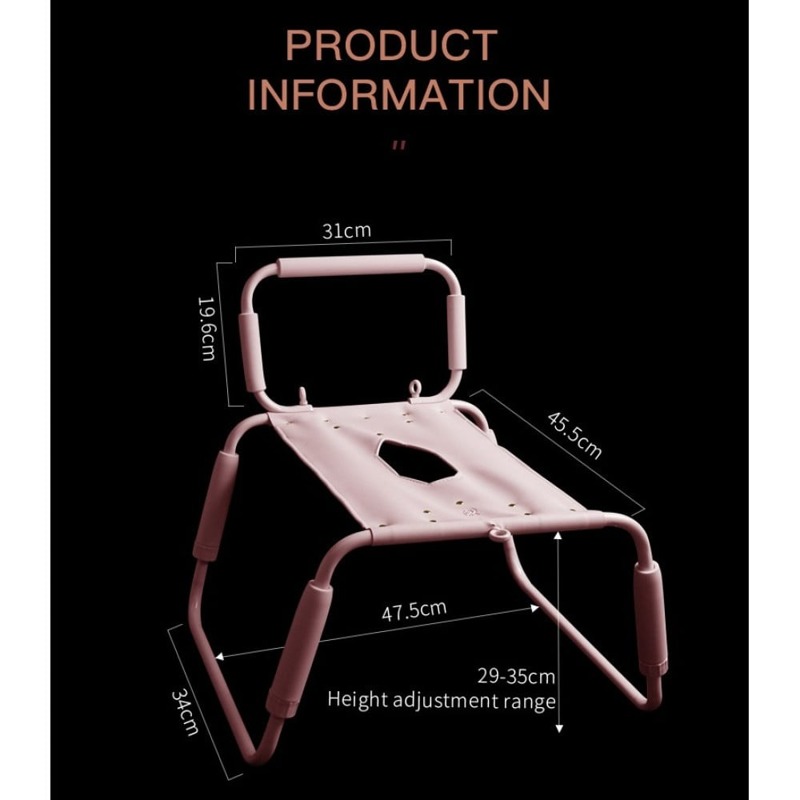 Стул для секса Roomfun Horse Chair регулируемый, розовый