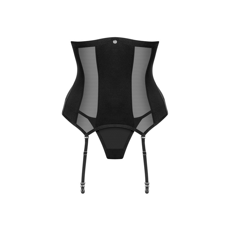Корсет под грудь и стринги Obsessive Chic Amoria черный, XS/S