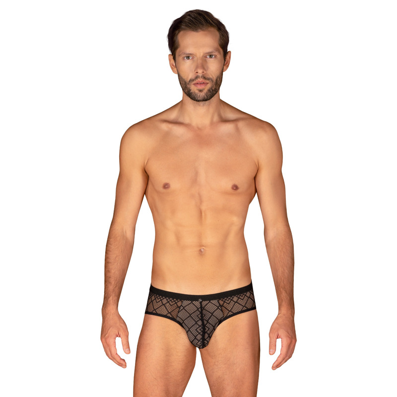Мужские трусы с открытыми ягодицами Obsessive Severio черные, L/XL