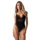 Боди Obsessive Lobellis кружевное, черное, XS-S