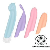 Набір 4-в-1 Satisfyer Playful Four, вібратор та 4 насадки, 12 режимів Набір 4-в-1 Satisfyer Playful Four, вібратор та 4 насадки, 12 режимів