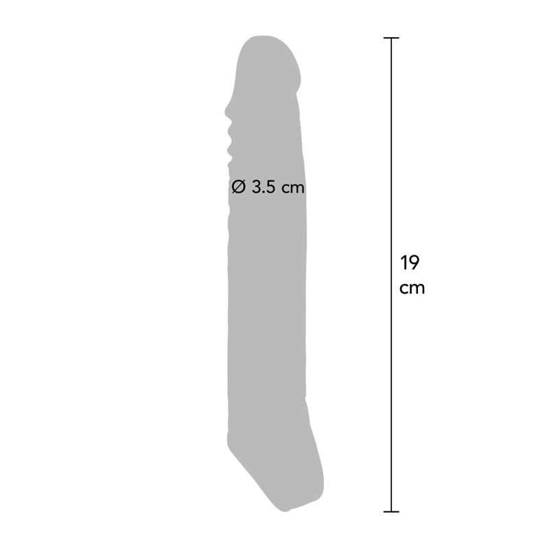 Удлиняющая насадка на пенис ToyJoy Get Real Extension Sleeve Large с петлей на мошонку, прозрачная
