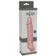 Насадка на пенис увеличивающая ToyJoy Get Real с петлей для мошонки, бежевая, Extra Large