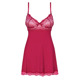 Бебидолл Obsessive Rosalyne babydoll & thong red L/XL