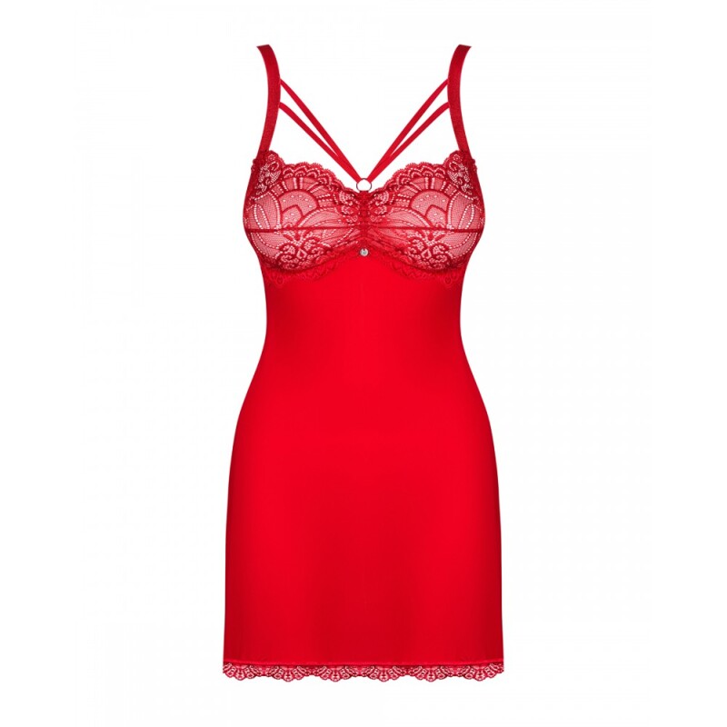 Комплект Obsessive Loventy сорочка и стринги S/M