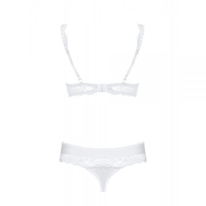 Комплект открытая грудь Obsessive Miamor 2 pcs set white S/M
