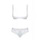 Комплект открытая грудь Obsessive Miamor 2 pcs set white S/M