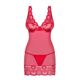 Боди Obsessive 853-CHE-3 chemise thong red S/M
