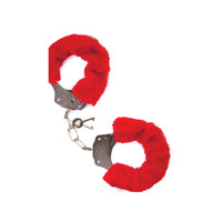 Наручники с мехом MAI No.38 METAL FURRY HANDCUFFS RED