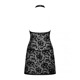Сорочка с трусиками Obsessive Softily chemise 2XL/3XL Черный