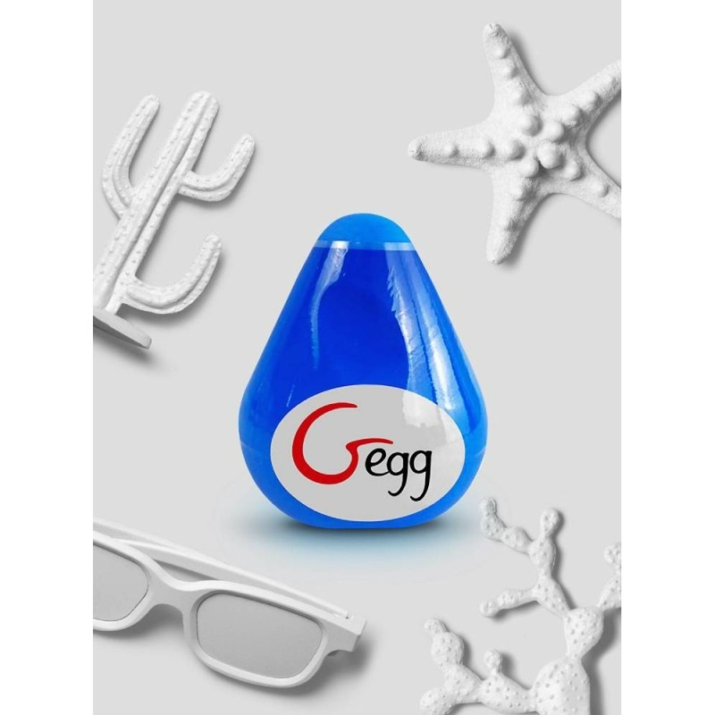 Мастурбатор многоразовое яйцо NEW! Gvibe Gegg, синий (при покупке 3 ед., тестер за 1 грн)