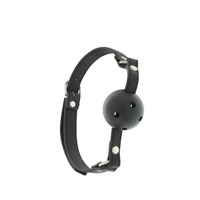 Кляп пластиковый с отверстиями Dream Toys BLAZE и ремешком из кожзаменителя, черный Кляп пластиковый с отверстиями Dream Toys BLAZE и ремешком из кожзаменителя, черный