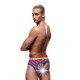 Трусы мужские Envy Menswear Rainbow Hearts с открытыми ягодицами, разноцветные, S/M