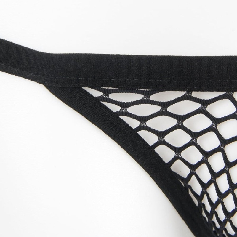 Мужские стринги в сеточку Star Night Black Sexy Men's Fishnet Thong черные, L