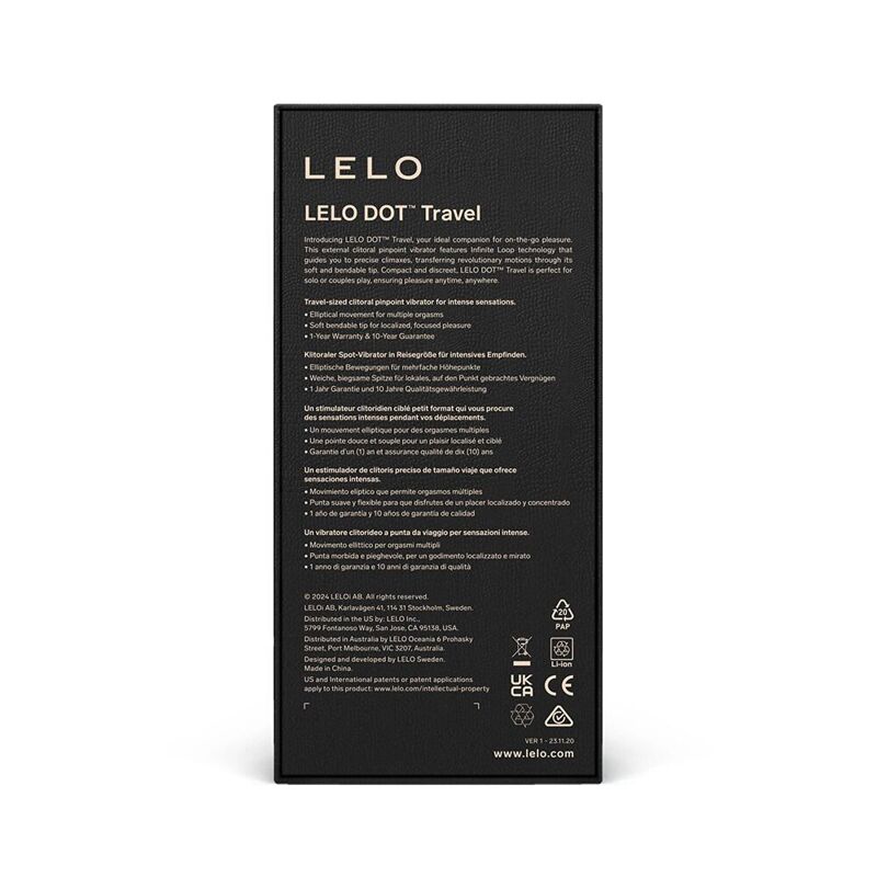 Клиторальный вибратор LELO DOT Travel Pink