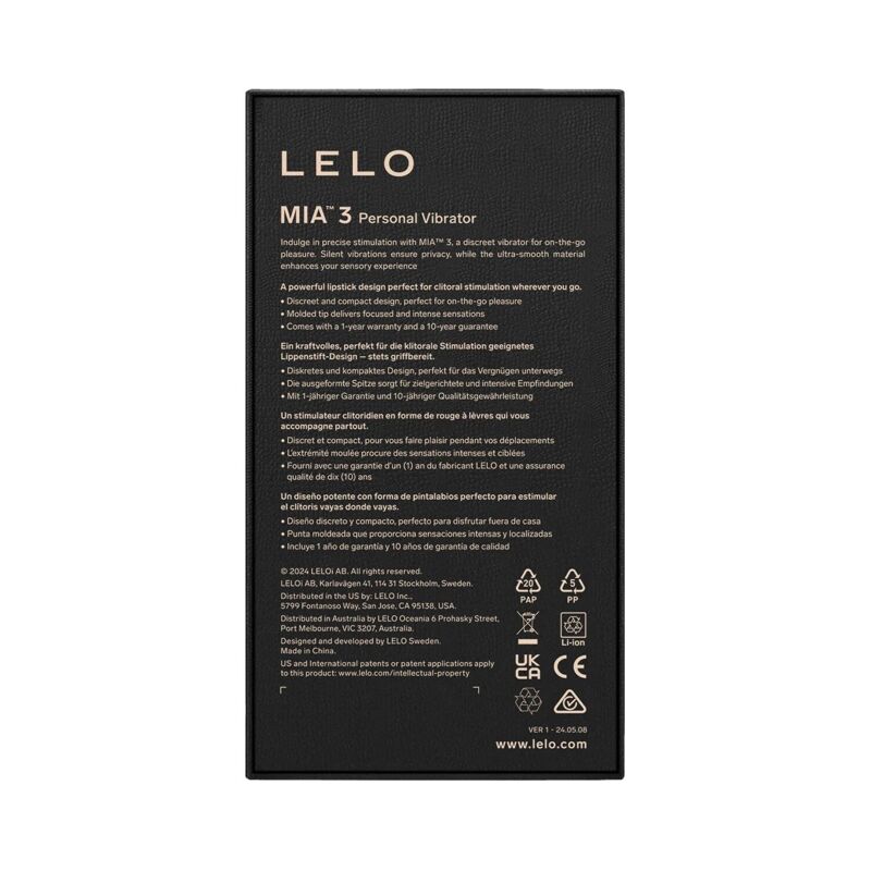 Шикарная вибропуля LELO Mia 3 Deep Rose