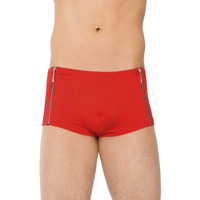 Труси-шорты с двумя декоративными молниями Soft Line Shorts 4500 красные, M