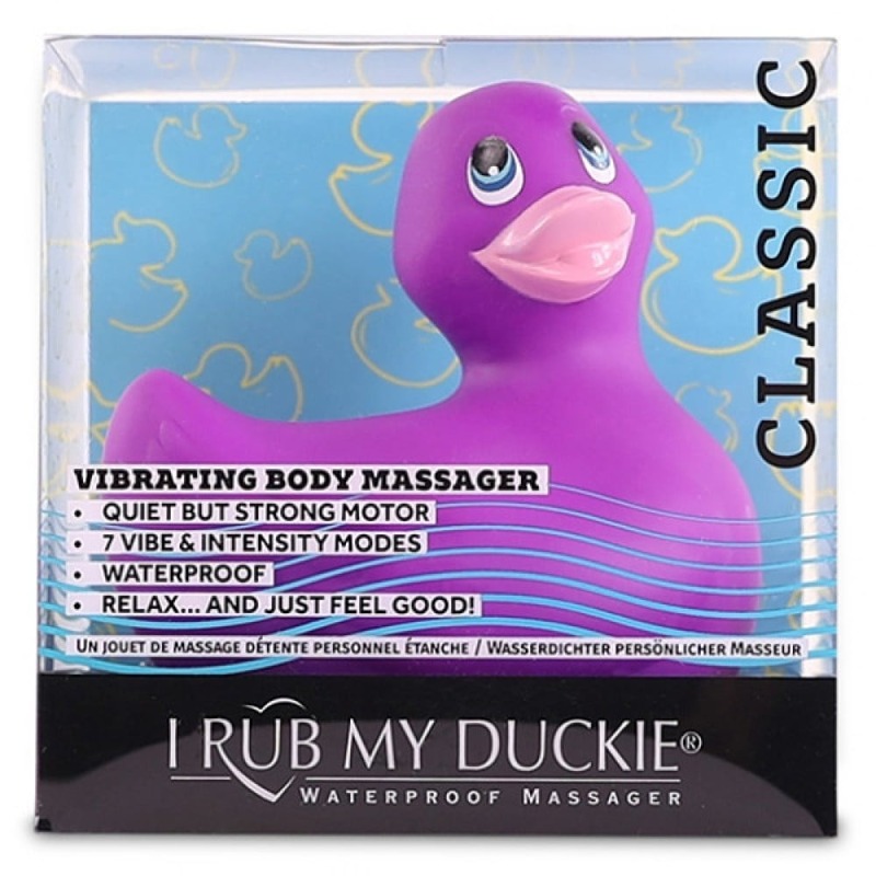 Уточка вибратор для стимуляции клитора Big Teaze Toys Rub My Duckie фиолетовый