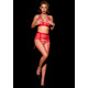 Бюстгальтер открытый OhMyG! Paris Half Bra кружевной, красный, L-XL