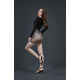 Платье Moonlight Lingeried Model 13 в сеточку, черное, One Size