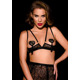 Бюстгальтер открытый OhMyG! Paris Half Bra кружевной, черный, L-XL