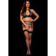Пояс для чулок с ремешками и кольцами OhMyG! Tokyo Garter Belt Skirt со шнуровкой, черный, M/L