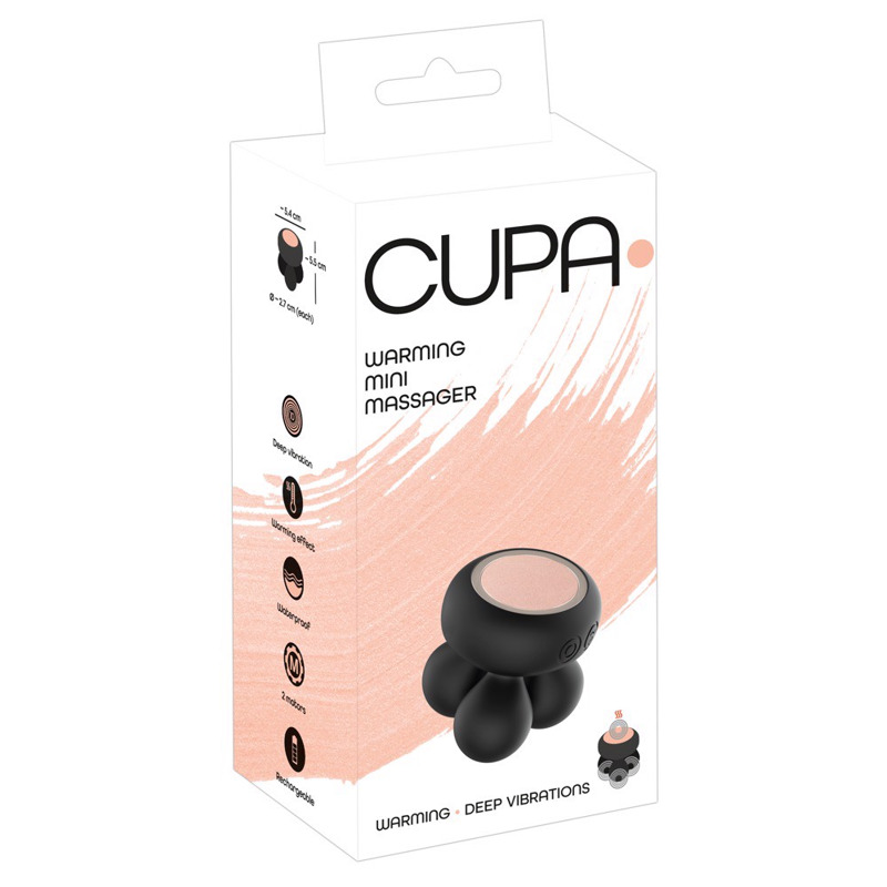 Мини-массажер с функцией подогрева, универсальный CUPA Warming Mini Massager черный