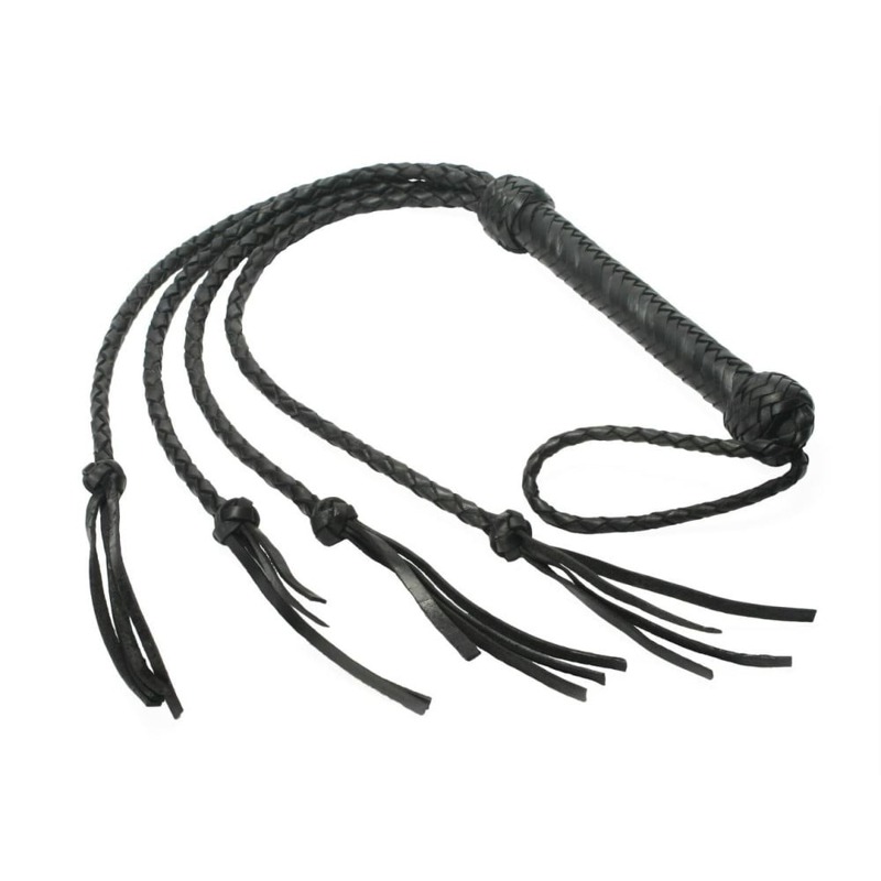 Флоггер-кнут Strict Leather кожаный, черный, 91 см