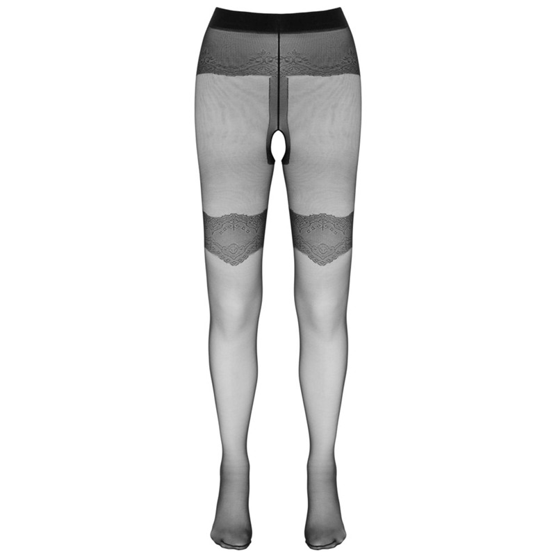 Колготки с имитацией чулок со стрелками Cottelli Collection Strumpfhose черные, размер 5