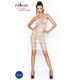 Бодистокинг Passion BS033 white, платье-сетка на бретелях, прозрачное