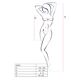 Бодистокинг Passion BS033 white, платье-сетка на бретелях, прозрачное