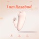 Стимулятор с пульсацией для клитора Chisa Kissen Rosebud персиковый