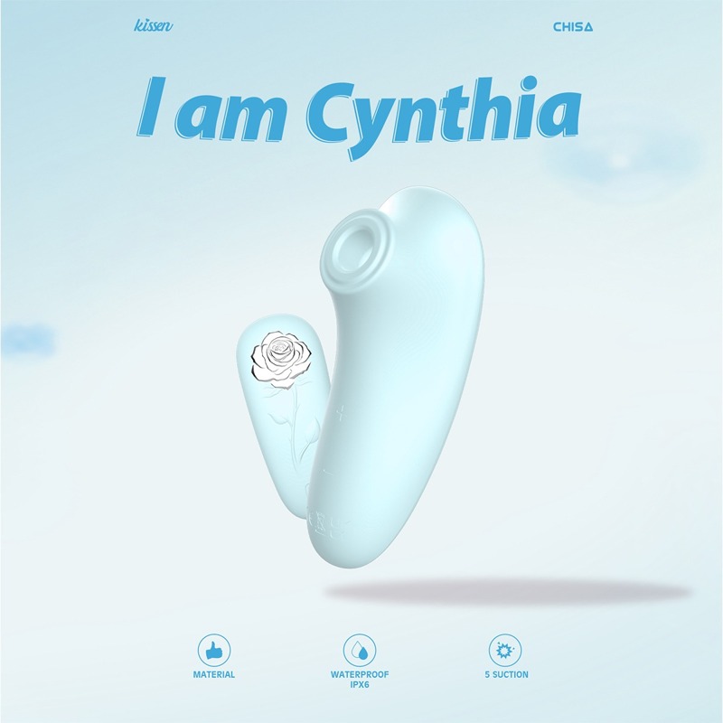 Cтимулятор з пульсацією Chisa Kissen Cynthia для клітора, м'ятний Cтимулятор з пульсацією Chisa Kissen Cynthia для клітора, м'ятний