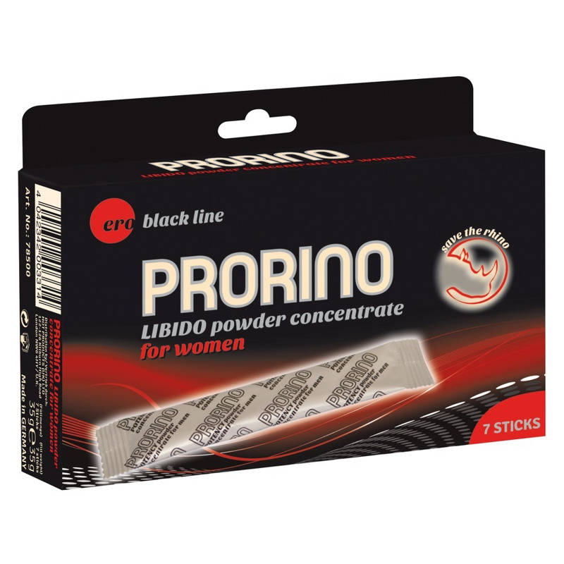 Порошок для повышения либидо HOT ERO PRORINO Black Line Libido в пачке 7 стиков (цена за 1 стик)