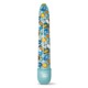 Вибратор классический Global Novelties Prints Charming Pop Tease с ярким принтом, голубой