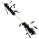 Наручники черные с длинными перьями DS Fetish на золотой цепочке