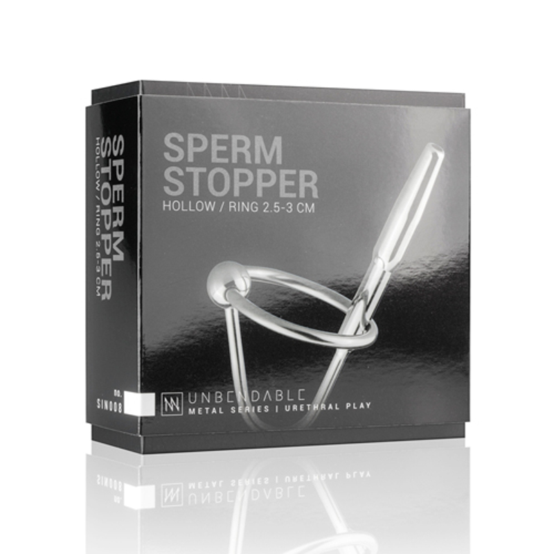 Уретральный стимулятор с кольцом Sinner Sperm Stopper металлический