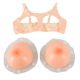 Накладные силиконовые груди Cottelli Collection Breasts with Bra с бюстгальтером, бежевые,2 х 1000 г