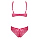 Комплект из двух частей из нежной сетки Obsessive ROUGEBELLE красный, L/XL