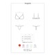 Комплект из двух частей из нежной сетки Obsessive ROUGEBELLE красный, L/XL