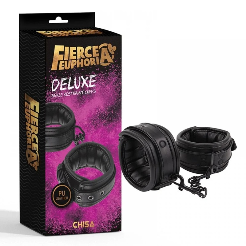 Поножи Chisa Fierce Feuphoria Deluxe из искусственной кожи, черные