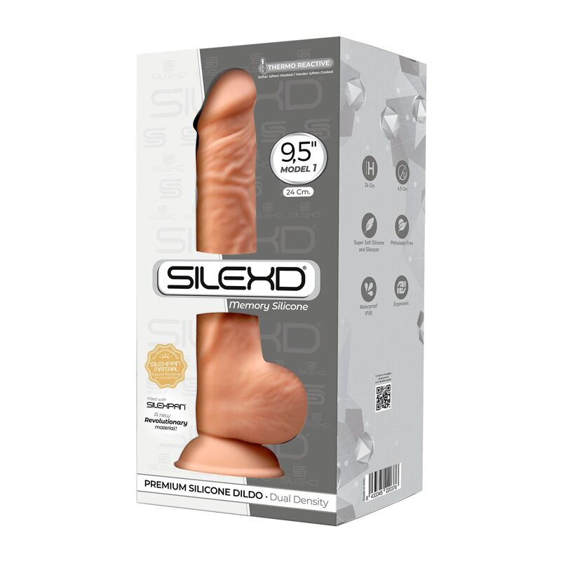 Фаллоимитатор SilexD Kevin Flesh (MODEL 1 size 9.5in), двухслойный, силикон+Silexpan, диаметр 4,5см