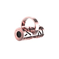 Вибропуля-кольцо на палец ML Creation Gold Finger золото с черной вставкой