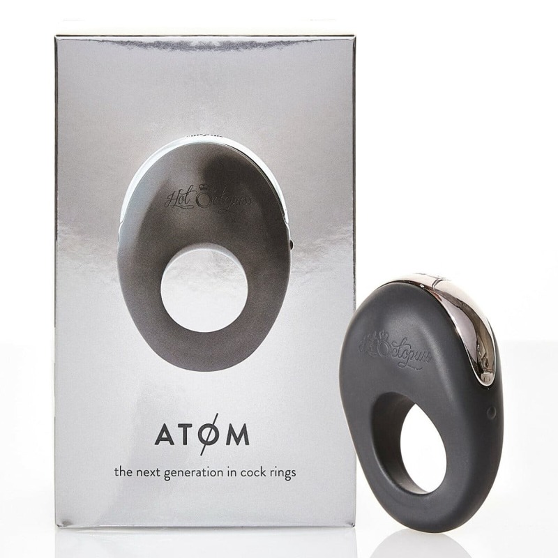 Кольцо на пенис с клиторальной стиммуляцией Hot Octopuss Atom Cock Ring Clitoral Stimulator, черное