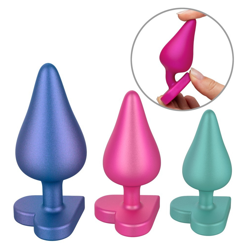 Набор из 3 анальных пробок ROMP Luster разноцветные