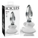 Анальный плаг стеклянный Pipedream Icicles No. 91 на силиконовой присоске, прозрачный