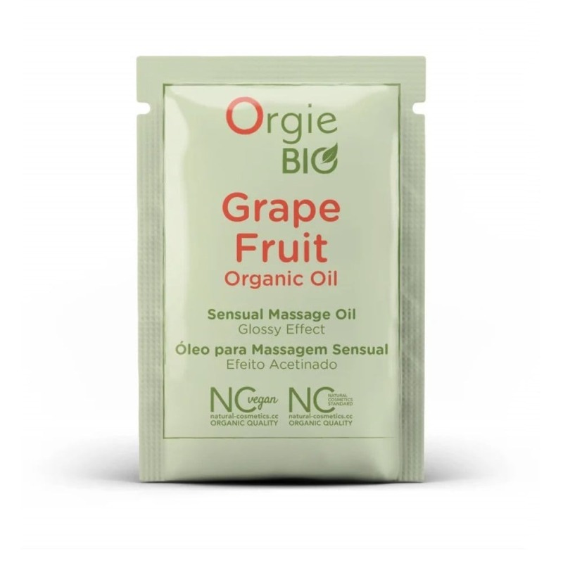 ПРОБНИК/Массажное масло Orgie BIO GRAPEFRUIT с ароматом грейпфрукта, 2 мл