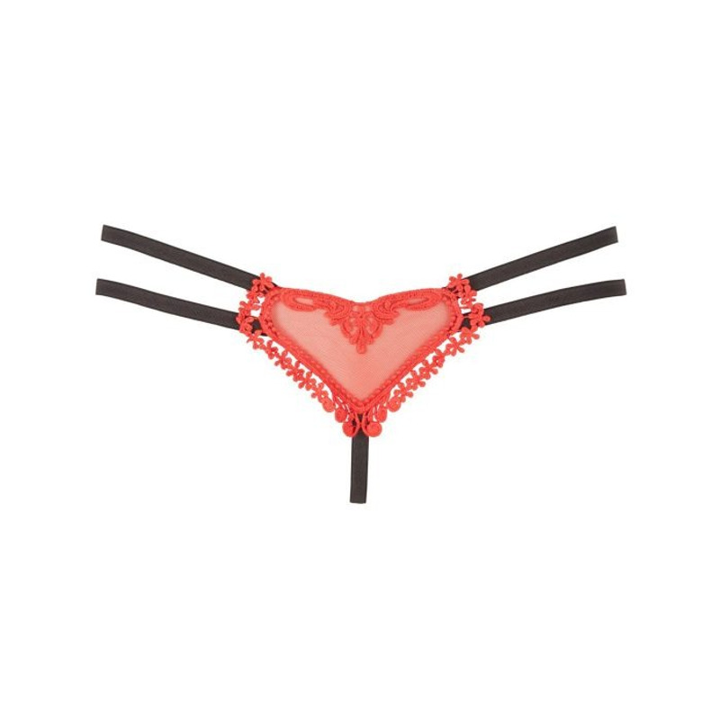 Сексуальные стринги в форме сердца Mandy Mystery с двойной резинкой, L/XL