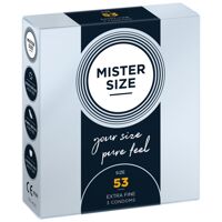Распродажа!!! Презервативы Mister Size - pure feel - 53 (3 шт) (срок 05.2026)