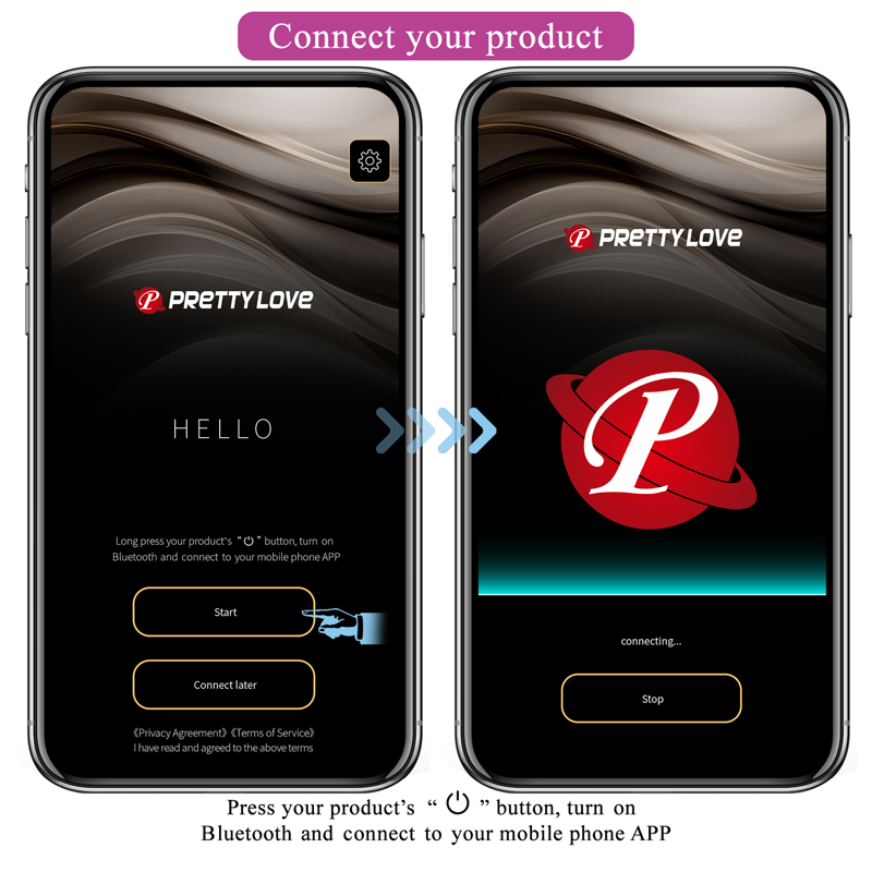 Вагинальные шарики PRETTY LOVE с управлением из приложения, 22 х 8 х 3.2 см